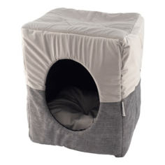 Домик для кошек и собак Foxie Prestige Cube трансформер, 40 x 40 x 40 см, серый