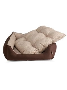 Лежанка для собак Салика, съёмная подушка, бежевая, ткань, бязь, синтепух, 63х60 см
