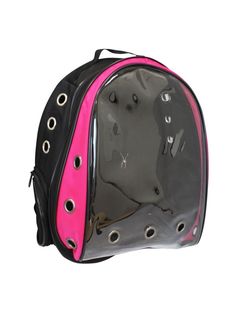 Рюкзак-переноска для животных N1, розовый, текстиль, 21х23х41 см
