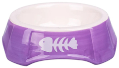 Миска Mr. Kranch MKR059504, с рыбками, фиолетовый, 0,14 л