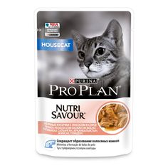 Влажный корм Purina Pro Plan Nutri Savour с лососем в соусе для домашних кошек 85 г х 26шт