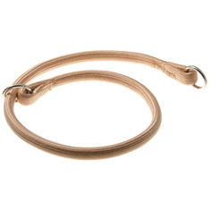 Ошейник-удавка для собак V.I.Pet с 2-я кольцами, бежевый, нейлон, 13 мм x 85 см