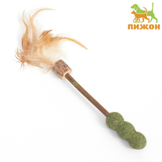 Игрушка для кошек "Стрела" из прессованной кошачьей мяты и мататаби, 14 см Пижон