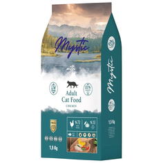 Сухой корм для кошек Mystic Adult Cat Food с курицей, 1,5кг