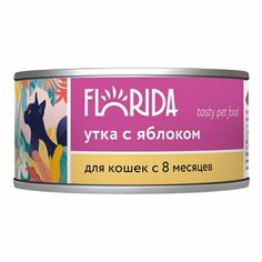 Влажный корм Florida с уткой и яблоком для кошек 100 г
