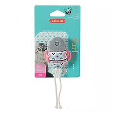 Игрушка для кошек Zolux Рыбка желаний с кошачьей мятой серая