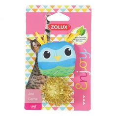 Игрушка для кошек Zolux Совенок с кошачьей мятой голубая