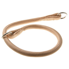 Ошейник-удавка для собак V.I.Pet с 2-я кольцами, бежевый, нейлон, 13 мм x 65 см