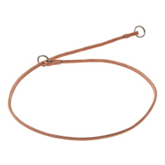 Ошейник-удавка для собак V.I.Pet с 2-я кольцами, медь, нейлон, 3 мм x 55 см