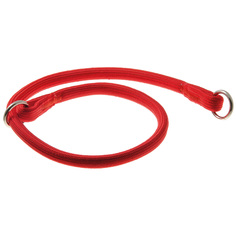 Ошейник-удавка для собак V.I.Pet с 2-я кольцами, красный, нейлон, 13 мм x 85 см