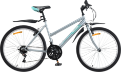 Велосипед спортивный Life 26" серо-бирюзовый No Brand