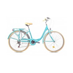 Велосипед CAPRIOLO CITY DIANA STEEL 28 1 X 6, STEEL 18 бирюзовый - белый