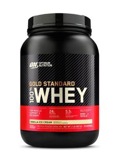 Сывороточный протеин Optimum Nutrition Gold Standard 100% Whey 907 гр Ванильное мороженое