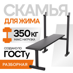 Тренажер Аврора Скамья для жима со стойками под штангу разборная Avrora