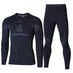 Термобелье комплект UTO Sports Bamboo Charcoal 973102 р.XL, Black/Grey