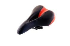 Седло велосипедное спортивное с дыркой (140x250 mm.красный) DS D.S