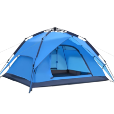 Палатка туристическая EGP PROever однослойная, 4х-местная, синяя
