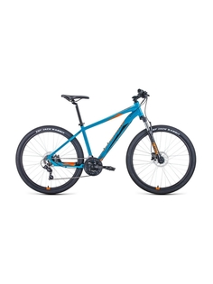Велосипед горный Forward Apache 27,5" 3.0 disc AL Бирюзовый Оранжевый 20-21 г, рама 21"