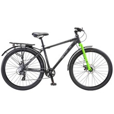 Велосипед Stels Navigator 700 MD Курьер 27.5" Z010 рама 17,5" 2024 года черный матовый