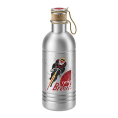 Фляга ELITE Eroica Brenta, винтажная с пробкой, алюминий, 600 мл