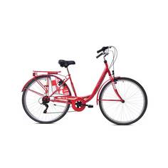 Велосипед CAPRIOLO CITY DIANA STEEL 28 1 X 6, STEEL 18 малиновый - гранатовый 2024