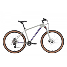 Велосипед STARK Hunter 27.3 HD 2024 16" серый-фиолетовый