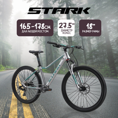 Велосипед Stark24 Viva 27.2 HD 2024 18" серебристый металлик/мятный