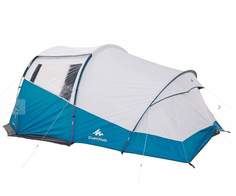 Палатка Quechua Arpenaz 4.1 F&B для кемпинга 4-х местная 1-комнатная, белый/синий