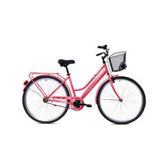 Велосипед CAPRIOLO CITY AMSTERDAM LADY 28 FIX, STEEL 18 розовый 2024