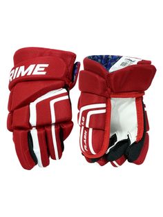 Перчатки хоккейные PRIME Flash 1.0R YTH 8 красный P.R.I.M.E.