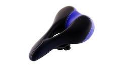 Седло велосипедное спортивное с дыркой (140x250 mm.синий) DS D.S