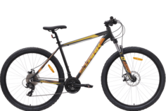 Велосипед STARK Indy 29.2 D 2024 20" темный мультицвет-оранжевый-желтый