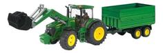 Трактор Bruder John deere 7930 с погрузчиком и прицепом