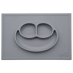 Тарелка Ezpz Happy Mat Grey