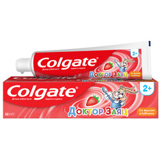 Зубная паста детская Colgate доктор заяц, с фторидом, со вкусом клубники, 50 мл