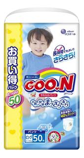 Подгузники Goo.N Ultra Jumbo Pack XL (12 до 20 кг) для мальчиков 50 шт. Goon