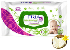 Детские влажные салфетки FRIA BABY SENSATION с закрывающейся крышкой с маслами 72 шт.