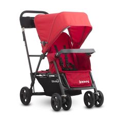 Коляска Caboose Graphite Ultralight красная для двоих детей Joovy