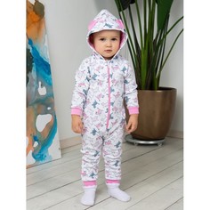 Комбинезон Котики 2021 Котмаркот 6401009 для девочек белый р.86