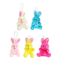 Мягкая игрушка-брелок Зайчик 10 см в ассортименте No Brand