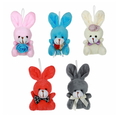 Мягкая игрушка-брелок Зайчик 13 см в ассортименте No Brand