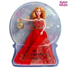Кукла-модель шарнирная Снежная принцесса Ксения, с аксессуаром, красное платье No Brand