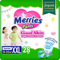 Подгузники-трусики Merries Good Skin XXL, 15-25 кг, 28 шт.