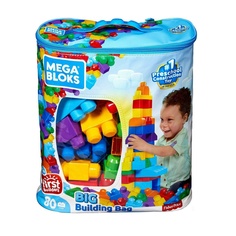 Mattel Mega Bloks, Мешок, "Мой первый конструктор", 60 деталей