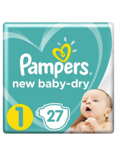 Подгузники Pampers New Baby-Dry (2-5 кг), 27 шт