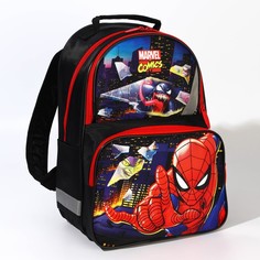 Рюкзак школьный эргоно.спинка Т 37x26x13 Человек-паук, темно-синий, Человек-паук Marvel