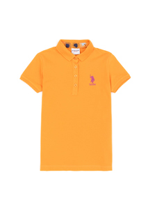 Поло детское US Polo Assn G084SZ0110TP01-IY022, оранжевый, 110