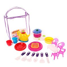 Набор игрушечной посуды ToyMix 18 предметов