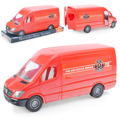 Автомобиль "Mercedes Sprinter" грузовой (красный) на планшетке ТИГРЕС