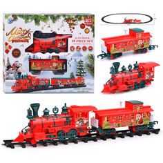 Железная дорога YY-543 "Merry Christmas" 450 см., свет, звук, дым (19 дет) в коробке Oubaoloon